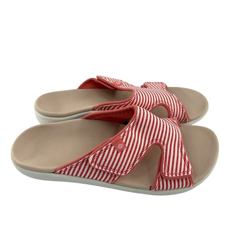 Spenco Women's Crabapple Kholo Stripe Slide Sandals Size 10 - Picture 3 of 11